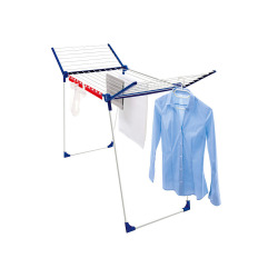 Leifheit Pegasus 200 Solid Comfort Free Standing Clothes Laundry Dryer, white/blue (81520)
