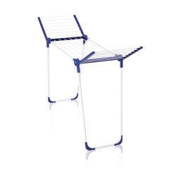 Leifheit Pegasus 120 Solid Compact Bath Laundry Airer Dryer, White/Blue (81720)