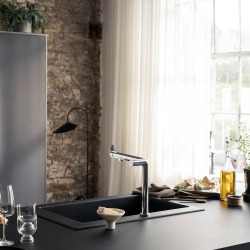  Aqittura M91 kitchen mixer 240 FilterSystem, 1 jet starter kit, Chrome (76802000)