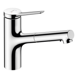 Hansgrohe Zesis M33 Single lever kitchen mixer 150, pull-out spray, 2jet, Chrome (74800000)