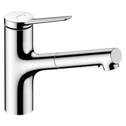 Hansgrohe Zesis M33 Single lever kitchen mixer 150, pull-out spray, 2jet, sBox lite, Chrome (74803000)