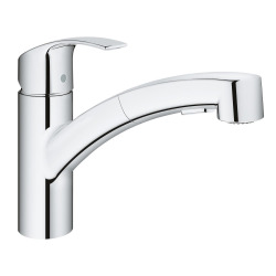 Grohe Eurosmart Single lever sink mixer, pull-out spray, Chrome (30305001)