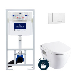 Villeroy & Boch Serel SM10 Toilet Frame set + Softclose seat + White plate (ViConnectSM10-2)