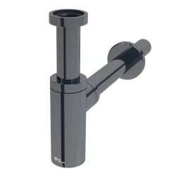 Swiss Aqua Technologies Dark washbasin trap metal design 5/4 DN32, gun metal (SATAUSDA)