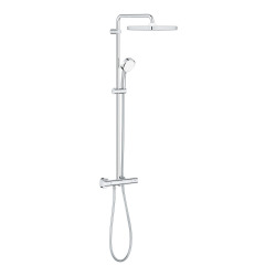Grohe Tempesta Cosmopolitan System 250 Cube shower column with Thermostat, 250XXL shower head, Chrome (26689000)
