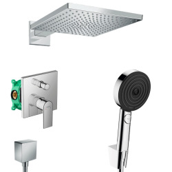 Hansgrohe Vernis Raindance Pulsify built-in all in 1 Shower Set with Overhead shower 300 XXL + Performance 3 jets Hand shower