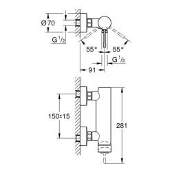 Grohe Essence Single-Lever Shower Mixer (33636AL1)