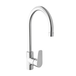 Swiss Aqua Technologies Project single lever gooseneck sink mixer, with swivel arm, Chrome (SATBSPRO280)