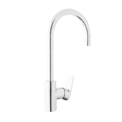 Swiss Aqua Technologies Project single lever gooseneck sink mixer, with swivel arm, Chrome (SATBSPRO280)