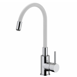 Siko Shape Memory Kitchen Mixer Tap, Flexible White silicone spout (SIKOBSLPRO290b)