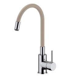 Siko Shape Memory Kitchen Mixer Tap, Flexible Beige silicone spout (SIKOBSLPRO290BE)