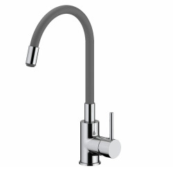 Siko Shape Memory Kitchen Mixer Tap, Flexible Grey silicone spout (SIKOBSLPRO290S)
