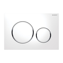 Geberit Duofix Toilet Frame + Square Rimfree Wall-Hung Bowl + Sigma20 White Chrome Flush Plate (GEBSMYLE-C)