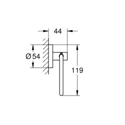  START Wall-mounted paper dispenser, Matt black (412002430)