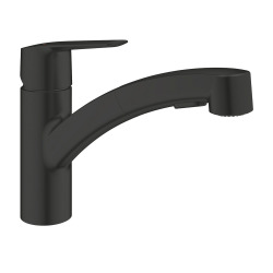 Grohe START Single-Lever sink mixer with pull-out shower head, Matt black (303072431)