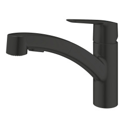 Grohe START Single-Lever sink mixer with pull-out shower head, Matt black (303072431)