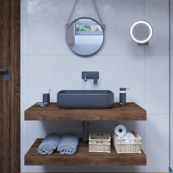 Egger Naturel Floating Basin Shelf 100x8x50 cm, Charleston Dark Oak tone (DO10050DT)