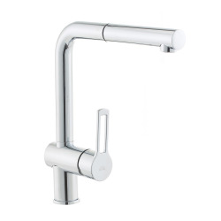 Paffoni Vallone Kitchen mixer with pull out spray, chrome (RIN185)