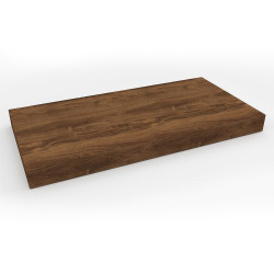  Naturel Set Floating Basin Shelf 80x8x50 cm + 2 Towel holder fixings 45 cm, Charleston Dark oak tone (DO8050DT-FIX3)