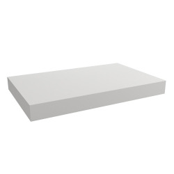Egger Naturel Set Floating Basin Shelf 80x8x50 cm + 2 Towel holder fixings 45 cm, Matt white (DO8050BM-FIX3)