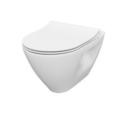 Cersanit Mille Wall mounted toilet bowl without rim with softclose seat, White (S701-454-ECO)