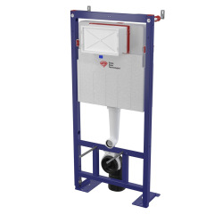  Toilet set Frame +SAT Infinitiorimless WC +Soft close seat + White flush plate (SMART-Infinitio-4)