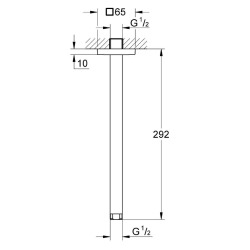  Rainshower Shower arm ceiling 292 mm (27485000)