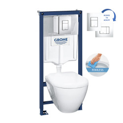 Grohe Complete wall-hung toilet set Grohe Solido Rimless (39186rimless)