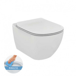 Ideal Standard TESI - AquaBlade Rimless Toilet + ultra-thin soft-close seat (T354601)
