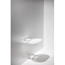 Ravak Ovo Chrome Folding shower seat for shower cubicle, White (B8F0000028)