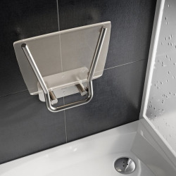  Ovo-B II-Clear Folding shower seat for shower cubicle (B8F0000051)