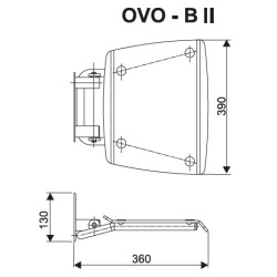 Ravak Ovo-B II-Clear Folding shower seat for shower cubicle (B8F0000051)