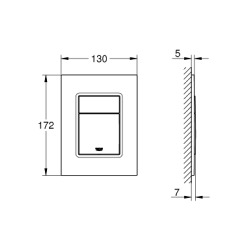  SKATE COSMOPOLITAN S FLUSH PLATE, Alpine White (37535SH0)