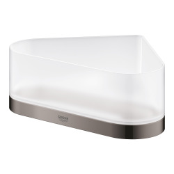 Selection Corner shower tray with holder, Hard graphite (41038A00)