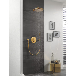 Grohe Rainshower Cosmopolitan 310 Head shower set 380 mm 1 spray, Brushed Cool Sunrise (26066GN0)