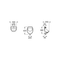  Mini Wall-hung Urinal in porcelain with high power supply (A353145000)