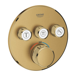 Grohe Grohtherm SmartControl Thermostat for concealed installation with 3 valves, Brushed Cool Sunrise (29121GN0)