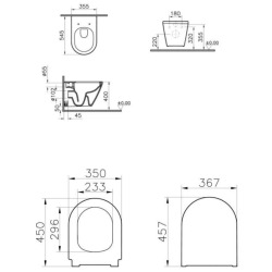  Integra Rimless toilet + Softclose seat in Duroplast (7041-003-6285)