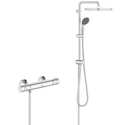 Grohe Vitalio Start System 250 Cube Shower column + Grohtherm 800 Thermostatic mixer (344558000-VITALIOCUBE1)