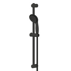 Grohe Shower Set Single-Lever Shower Mixer + 2-Spray Hand Shower + Shower Rail 600 mm + Hose, Matt Black (345942430-GroheBlack1)