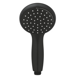  Shower Set shower / bath mixer 1/2" + Hand Shower 2 jets + Wall holder + Hose 1750 mm, Matt Black