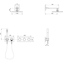  ARCHIMODULE Concealed body for mixer tap (A1501NU)