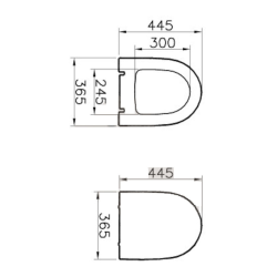  Sento Duroplast Soft-Close Seat, White (120-003-009)