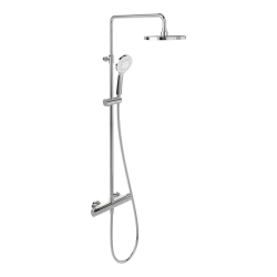 Villeroy & Boch Universal Showers 3-spray shower column, 110 mm hand shower, with thermostatic mixer, chrome (TVS10900200061)