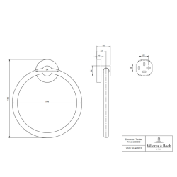 Villeroy & Boch Elements - Tender Towel Holder, 164x32x185mm, Chrome (TVA15100500061)