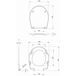Rekord Duroplast toilet seat with soft close (K90112000)