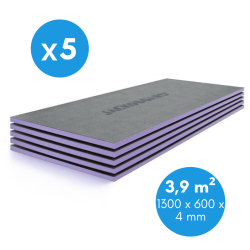 Jackon Plano 1300x600x4 mm Pack of 5 Waterproof tile backer boards for all types of surface, total surface area 3.9m² (4521941)