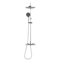 Swiss Aqua Technologies XXL 240 shower column with thermostatic mixer, 3 spray shower, Chrome (SATSSTK)