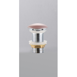  Countertop washbasin set 39x39x12 cm without overflow + Infinitio matte pink free-flow waste SetSATINF-rose