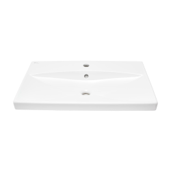  Brevis Wall-hung washbasin with tap hole in middle, 70x45.5x13.5cm (SATBRE7045S)